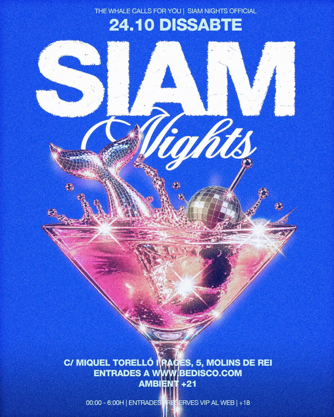 Flyer SIAM Nights del sábado 24 de octubre